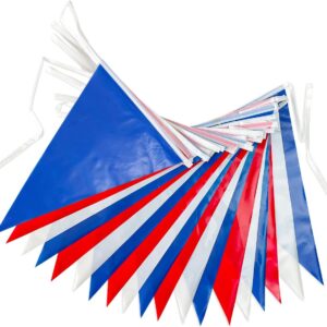 WINSOME Buntings Banner - 10 Meter (33 Feet) Long 20 Colorful Flags Double Sided Pennant Indoor & Outdoor Birthday, Wedding, Party and Home Decorating Buntings | Waterproof PVC Plastic Material
