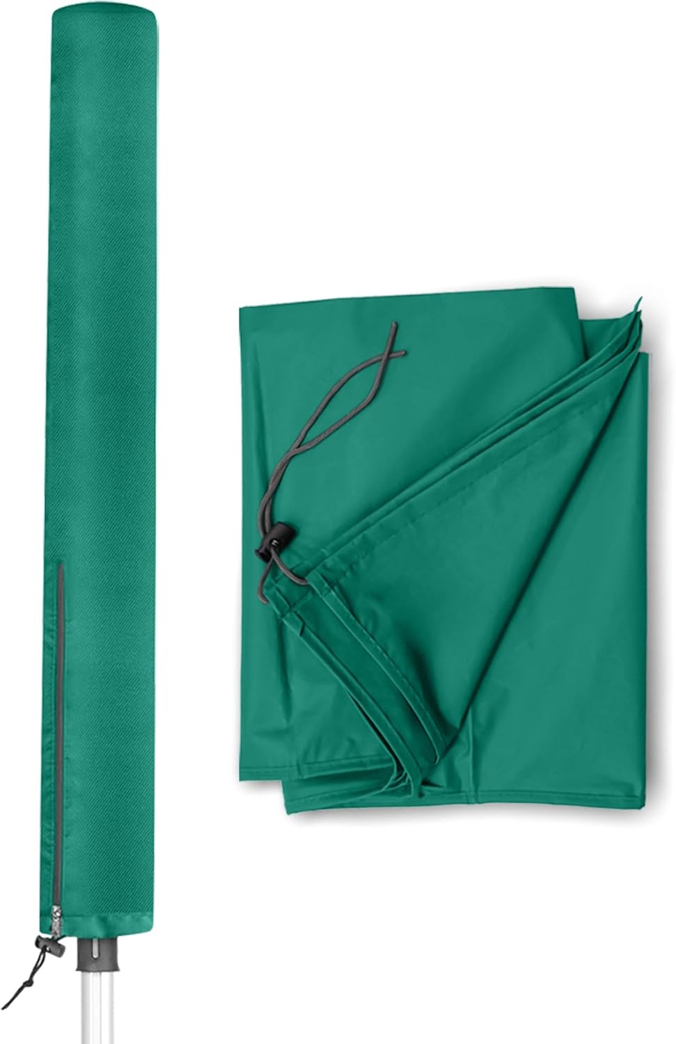 Rotary Washing Line Waterproof Cover with Draw String & Zip - Rotary Clothes Line Cover - Garden Rotary Dryer and Airer Cover - 165 cm Long | Green