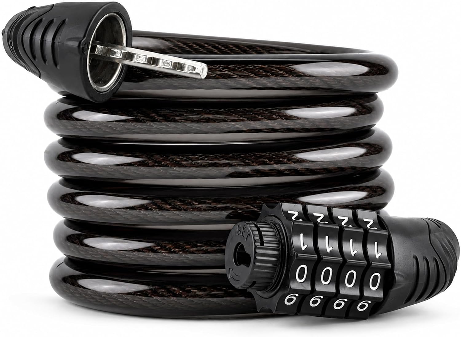 Bike Lock Combination Lock 4 Digit |1.8M X 10mm| Heavy Duty Bike Locks High Security - Anti Theft Bicycle Lock for Motorcycle Fence Gate Shed Trailer - Weather Resistant